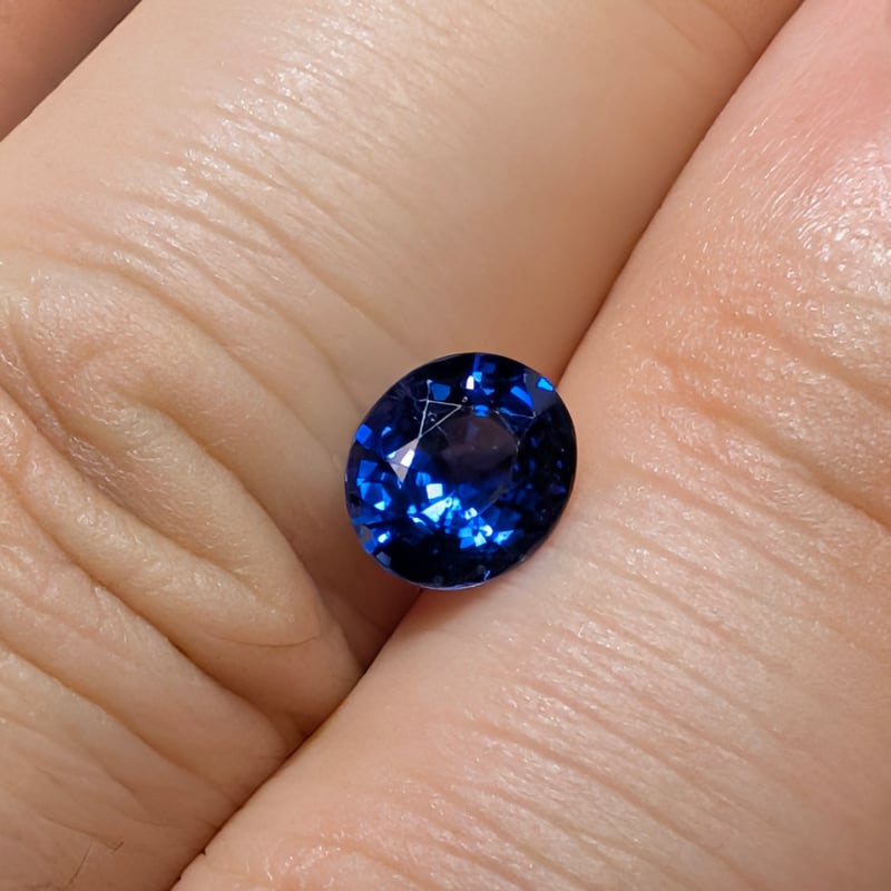 【非売品】宝石画　鑑定書付き　Blue Elephant アート作品 天然ブルーサファイア 1.46ct 【スリランカ】 ファンシーシェイプ