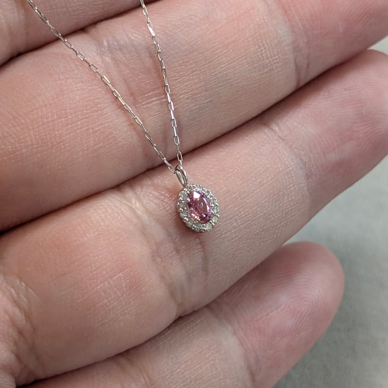 【JB-3942】Pt900 天然パパラチアサファイア ダイヤモンド ピアス JB-3942】Pt900 天然パパラチアサファイア ダイヤモンド ピアス