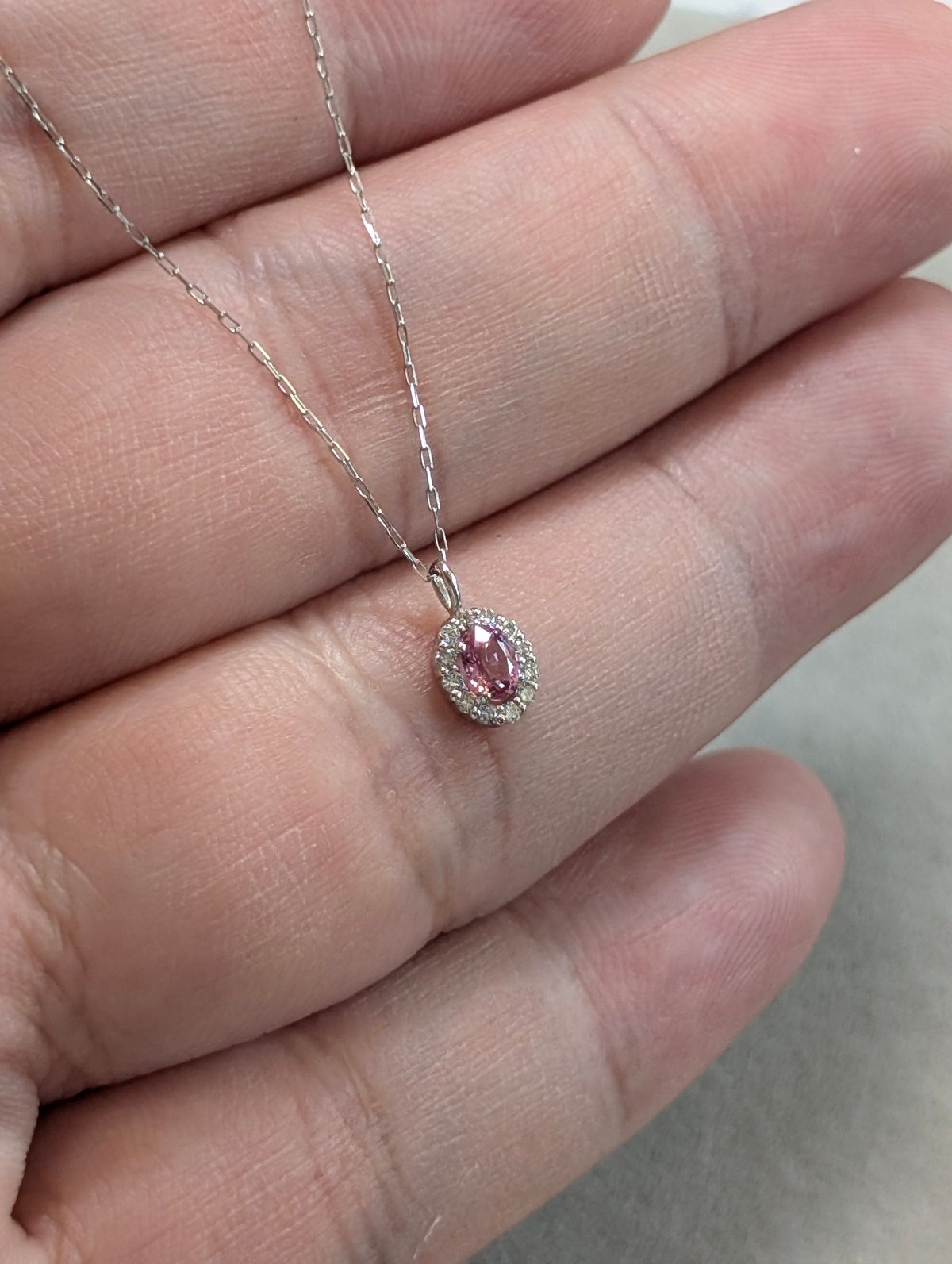 や*り様 クリーニング済♪美品　パパラチアサファイア1.05ct ダイヤpt90 や*り様 クリーニング済♪美品 パパラチアサファイア1.05ct