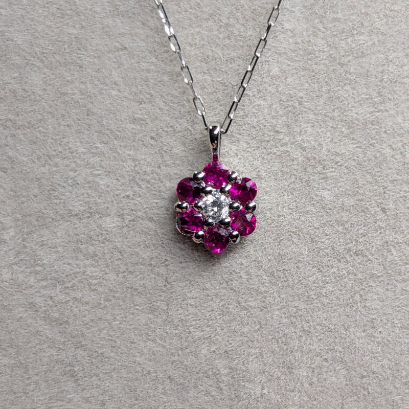 メーカー協賛セール】PT900/850 ルビー 0.12ct ダイヤモンド 0.01ct フ
