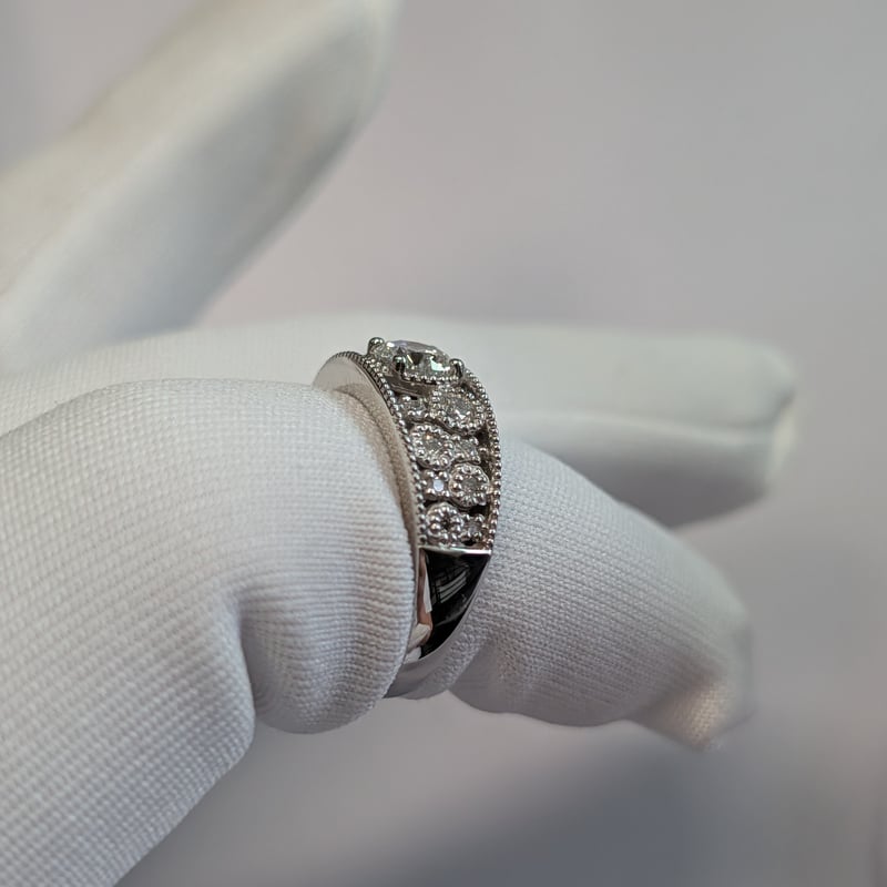 CGL鑑定書付】PT900 ダイヤモンド 0.504ct ダイヤモンド 0.233ct リン
