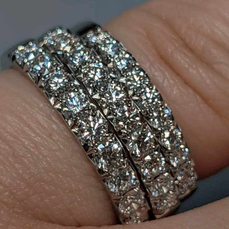 受注生産】鈴木屋VSダイヤモンド使用 ヤマガタ留めハーフエタニティ