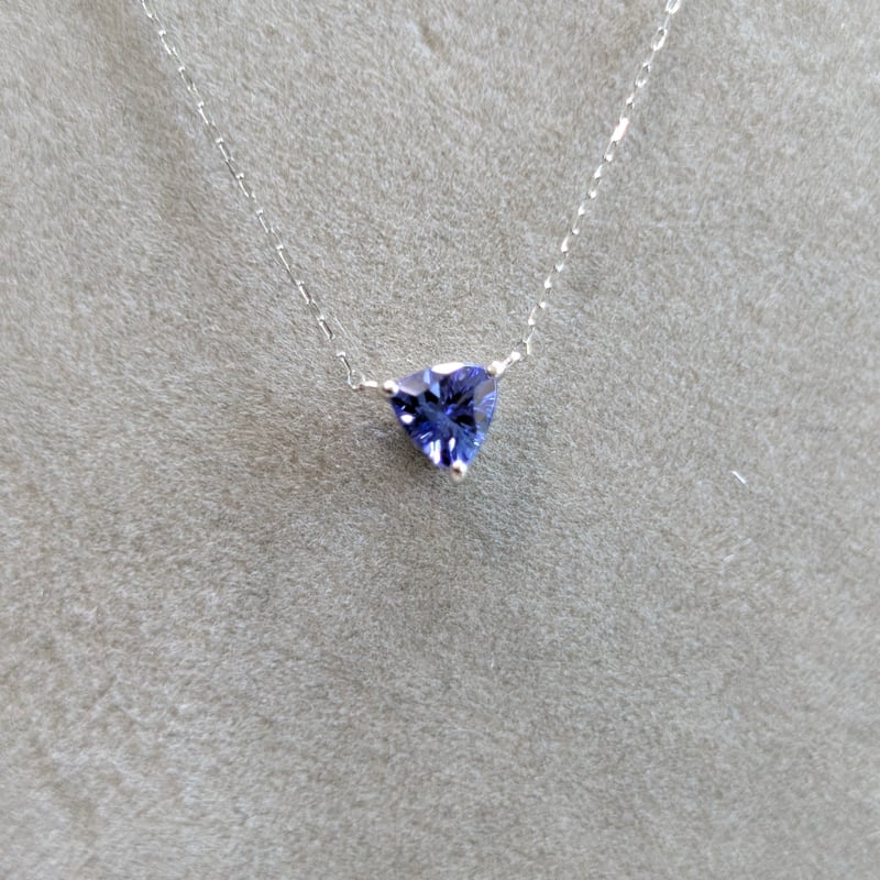 PT900/PT850 タンザナイト 0.40ct 両吊りネックレス 40cm