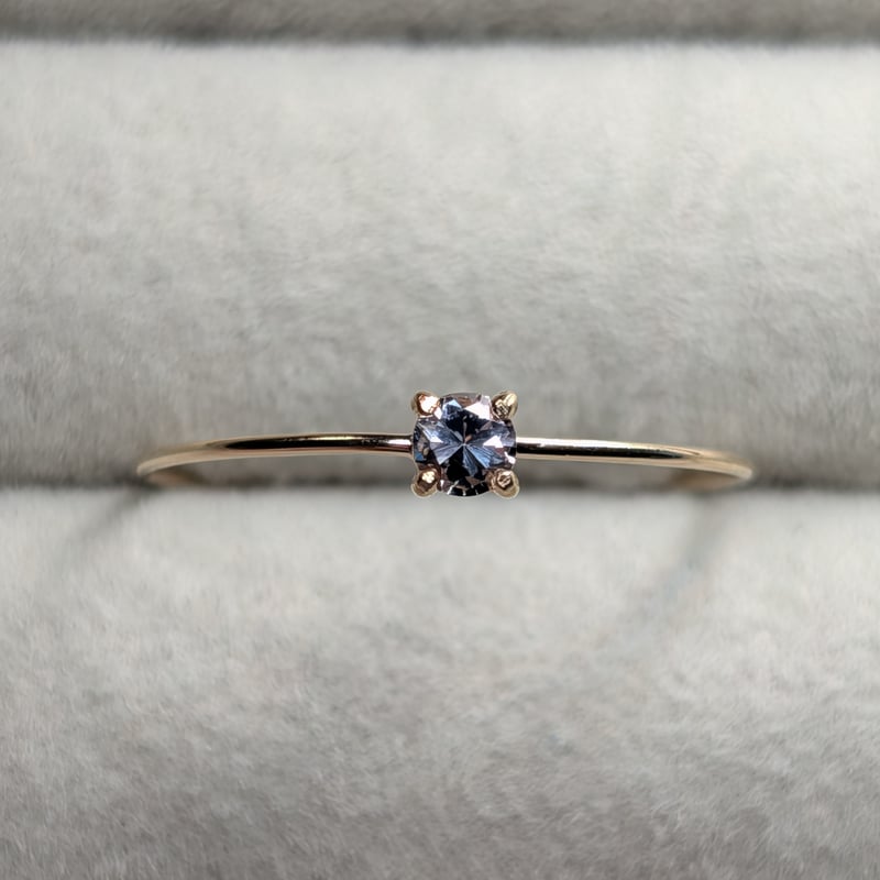 超華奢リング K10 15号 グレー スピネル 3mm ※サイズ直し不可 | 鈴木屋