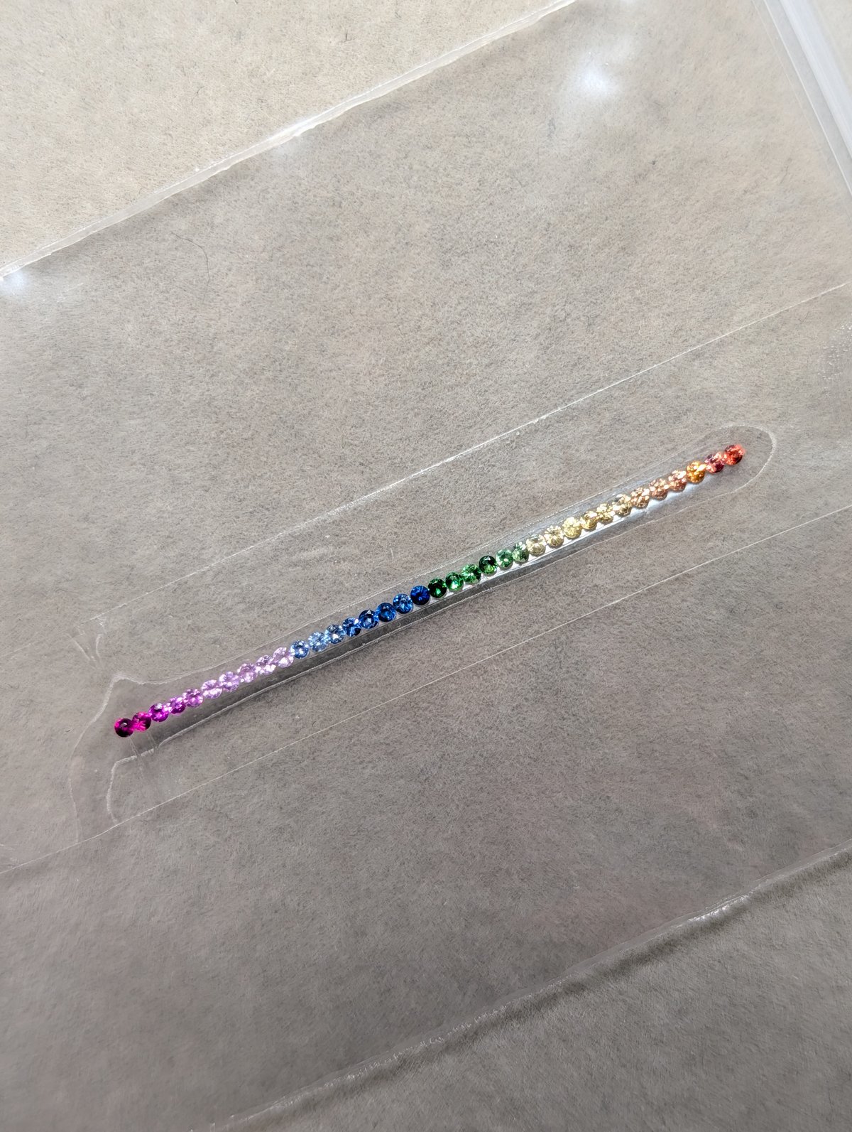 サファイア グリーンガーネット 1.1mm グラデーション 色相環セット