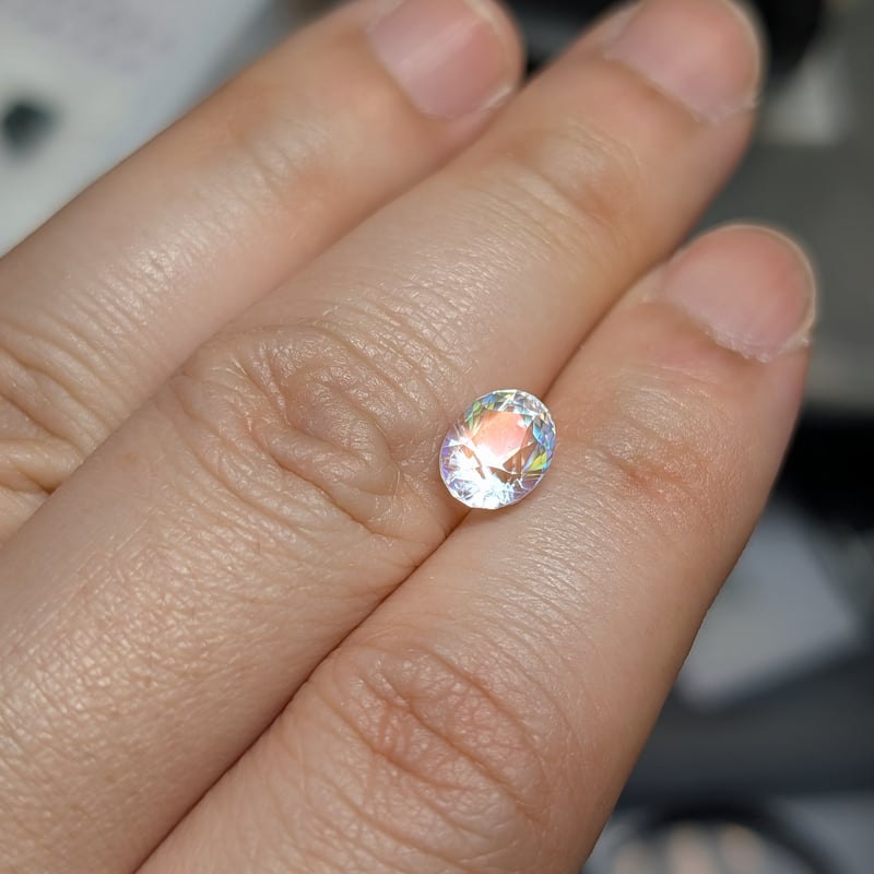 アンデシン ラブラドライト 1.81ct 7.9×6.4mm オーバルカット ルース