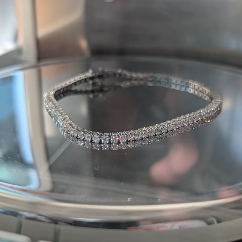 受注生産】750 (K18WG) ダイヤモンド 約3.0ct 17.7cm 2.1mm×75