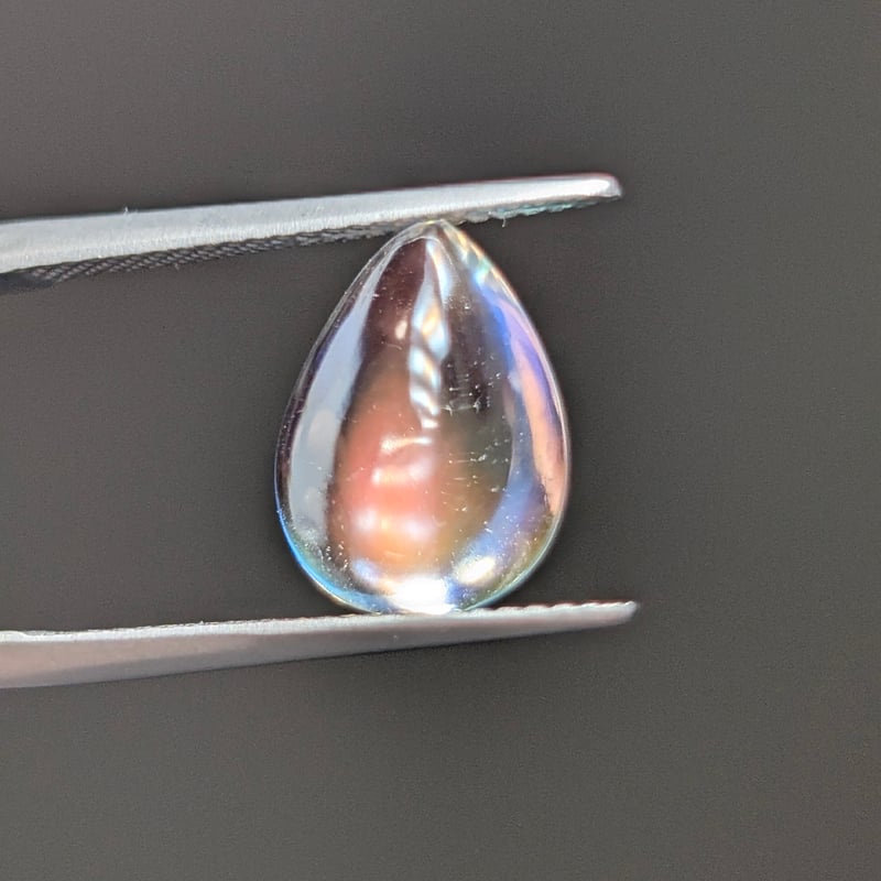 極上品質】 ラブラドライト 4.14ct 12.48×9.32mm ペアシェイプ