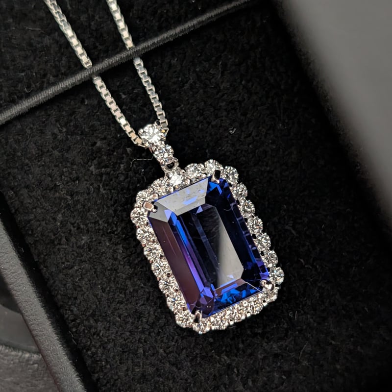 日独鑑別書】PT950/PT850 タンザナイト 10.40ct ダイヤモンド 1.180c