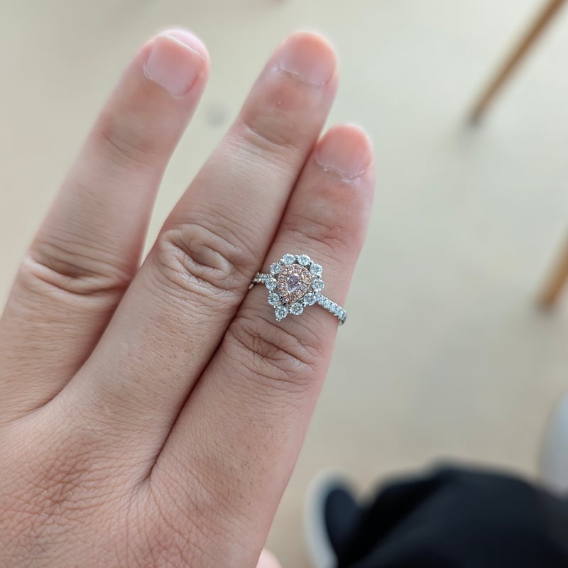 K18WG/K18PG ピンクダイヤモンド 0.10ct PD 0.07ct D 0.48ct