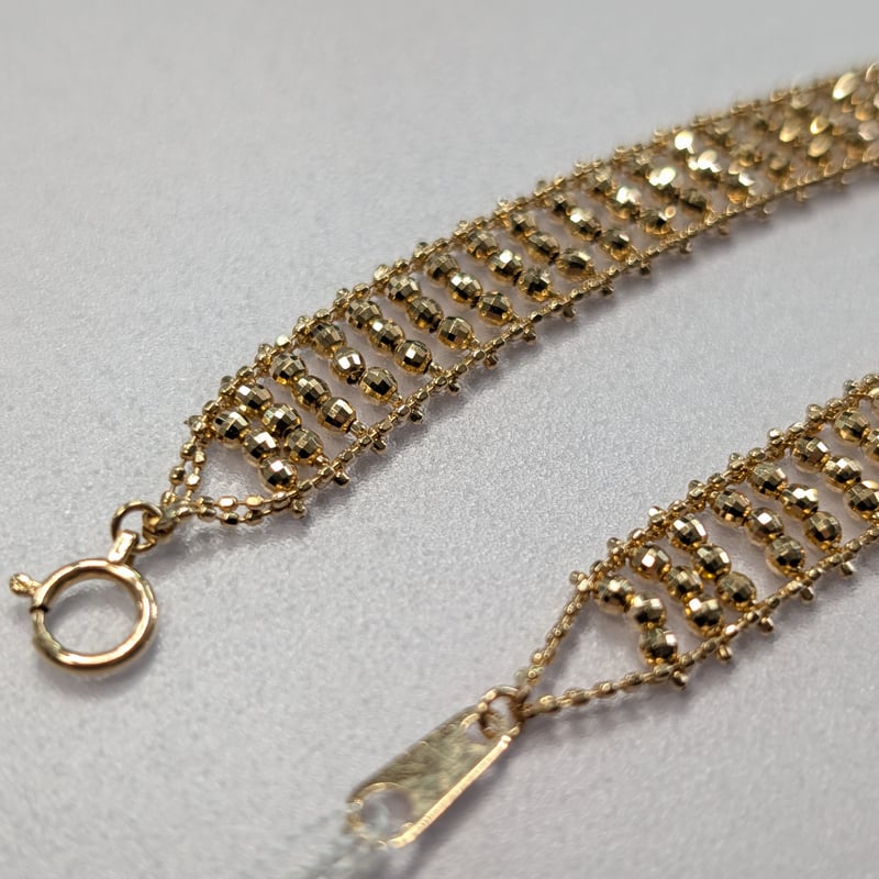 K18YG ブレスレット 18.0cm 5.98g ミラーボール | 鈴木屋byJOA STORE