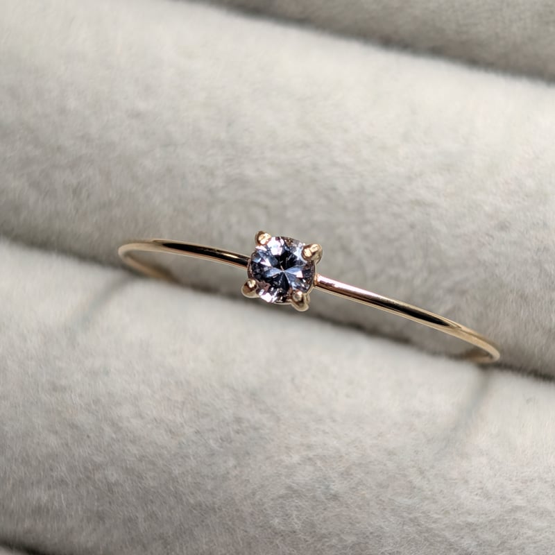 超華奢リング K10 15号 グレー スピネル 3mm ※サイズ直し不可 | 鈴木屋