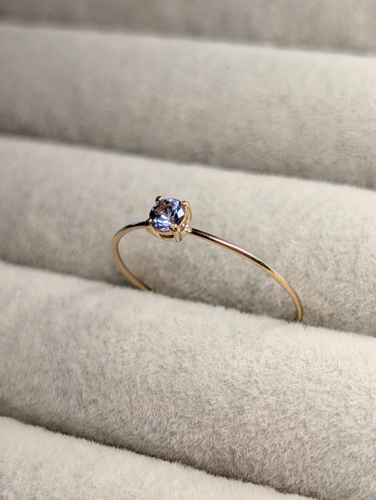 超華奢リング K10 11号 ブルー スピネル 3mm ※サイズ直し不可 | 鈴木屋