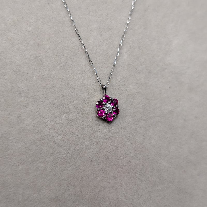メーカー協賛セール】PT900/850 ルビー 0.12ct ダイヤモンド 0.01ct フ