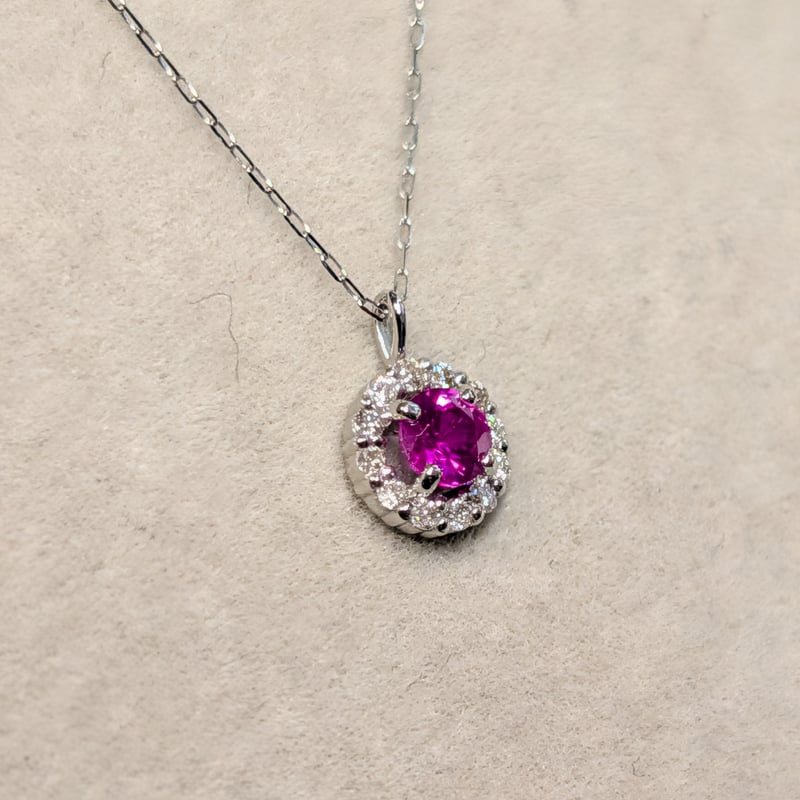 メーカー協賛セール】PT900/850 ルビー 0.18ct ダイヤモンド 0.08ct 取