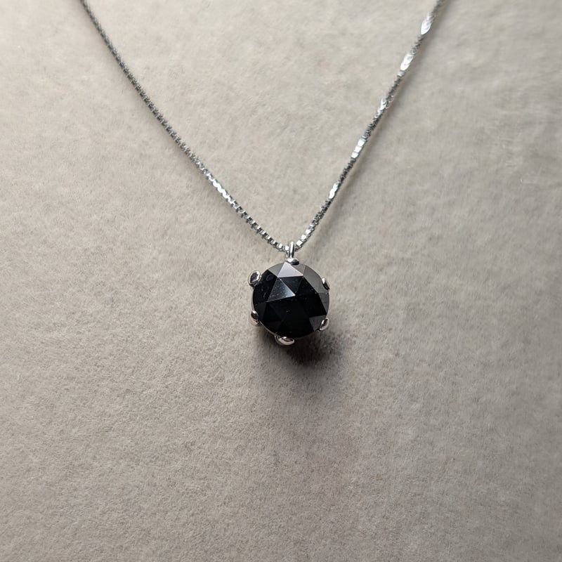 PT900/850 ブラック ダイヤモンド 1.00ct ペンダント 45cmスライド