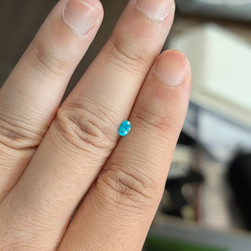パライバトルマリン 0.21ct 4.7×3.2mm オーバル ルース ブラジル