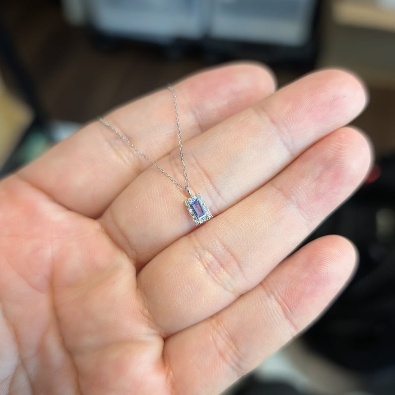 Xmas特価品】PT900/850 タンザナイト 0.1ct ダイヤモンド 0.05ct 4