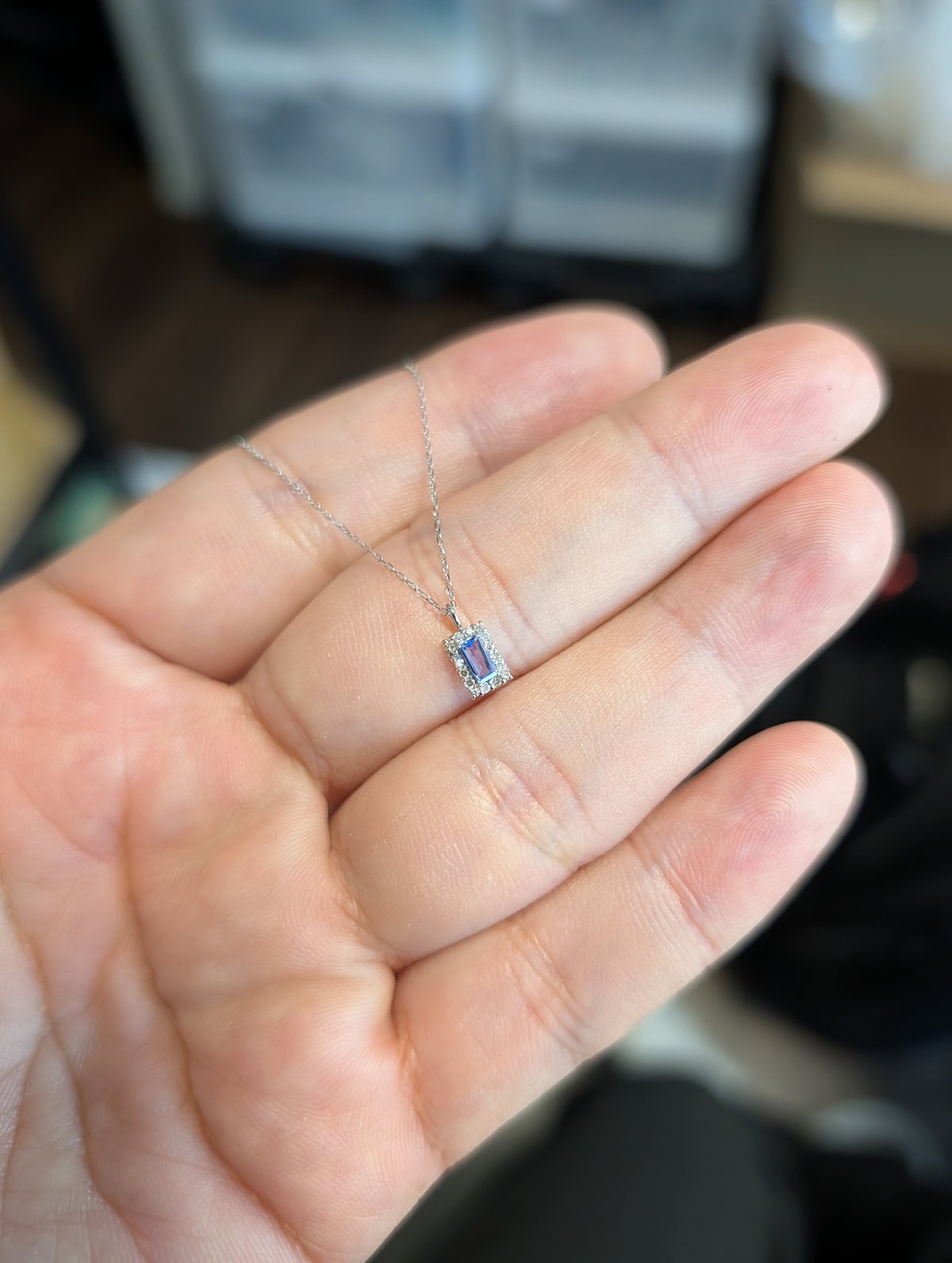 Xmas特価品】PT900/850 タンザナイト 0.1ct ダイヤモンド 0.05ct 4