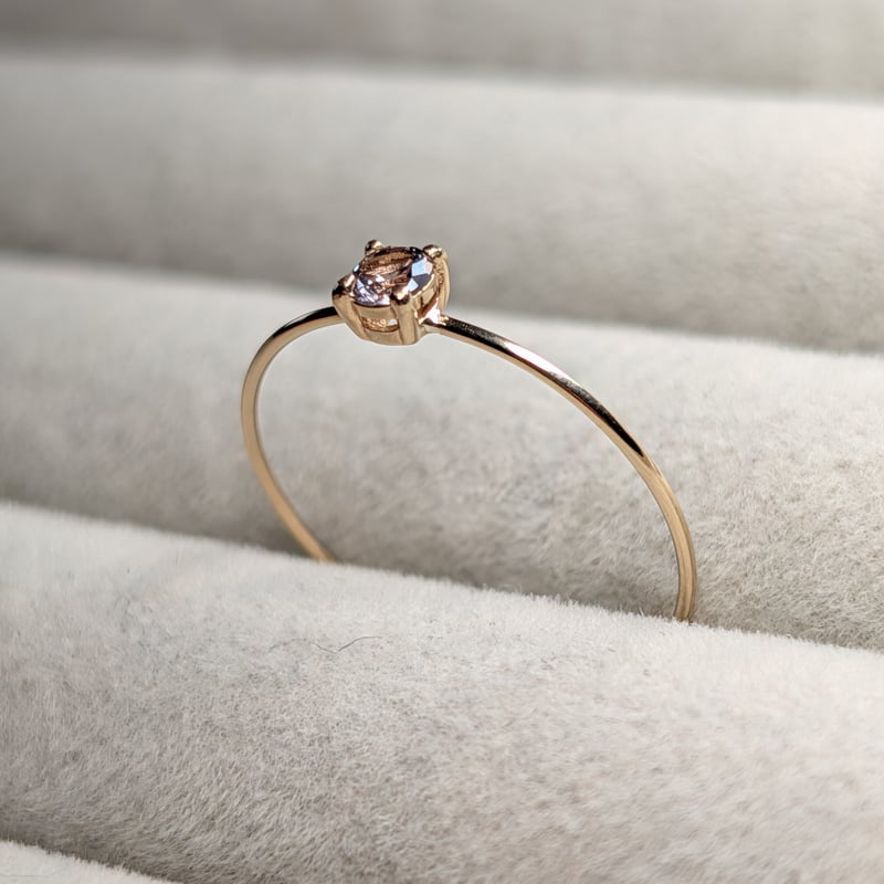 超華奢リング K10 11号 グレー スピネル 3mm ※サイズ直し不可 | 鈴木屋