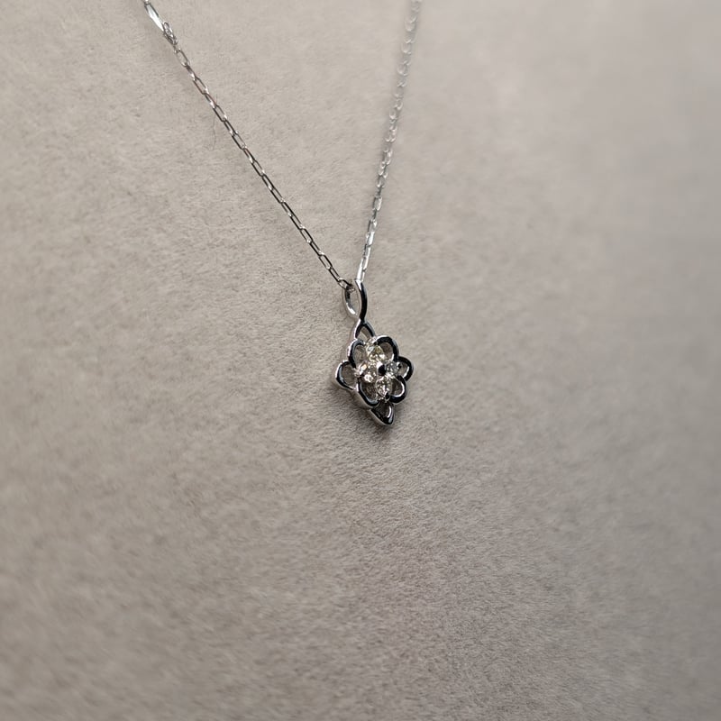 メーカー協賛セール】PT900/850 ダイヤモンド 0.04ct ペンダント 40cmチ