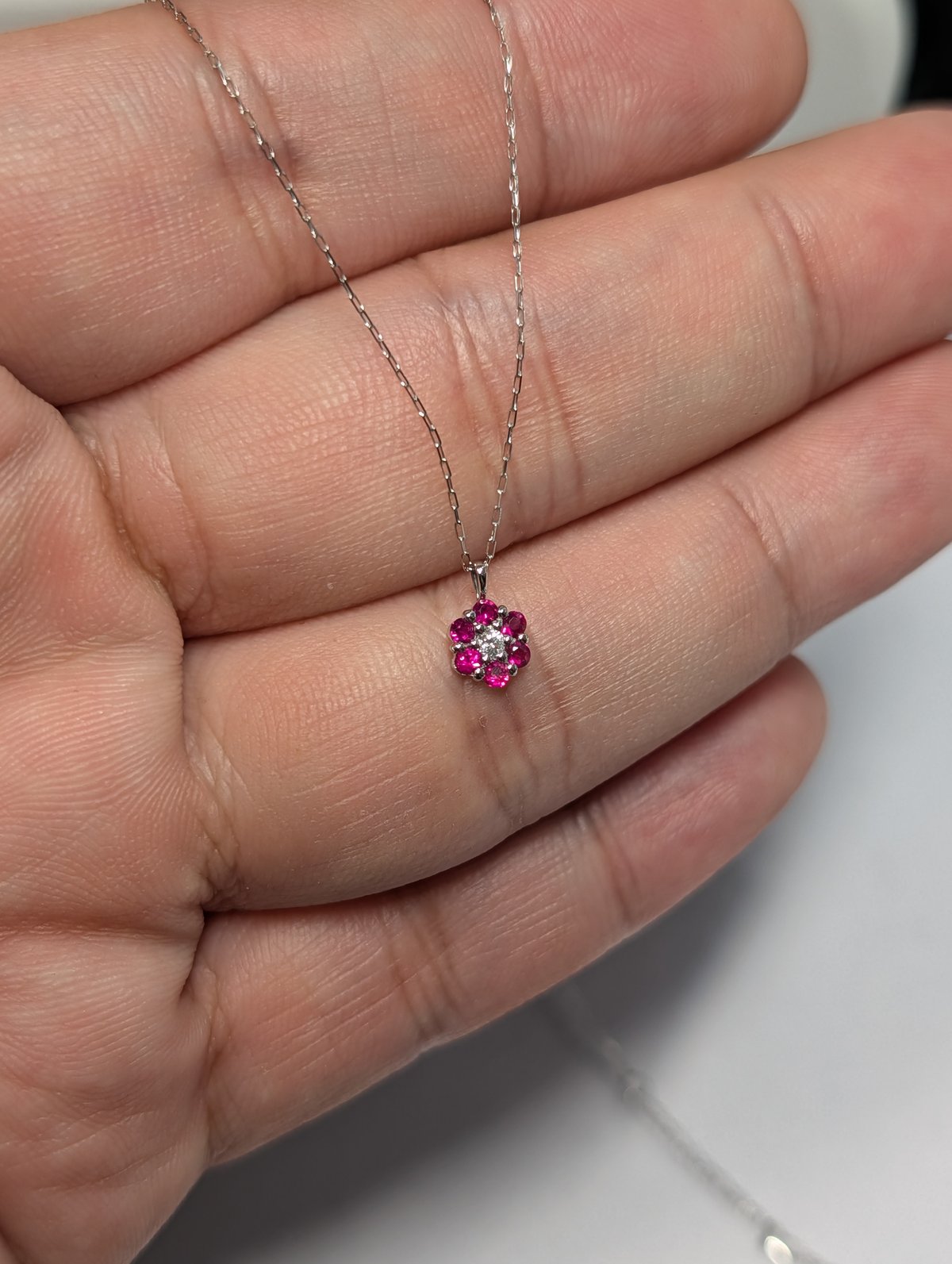 メーカー協賛セール】PT900/850 ルビー 0.12ct ダイヤモンド 0.01ct フ
