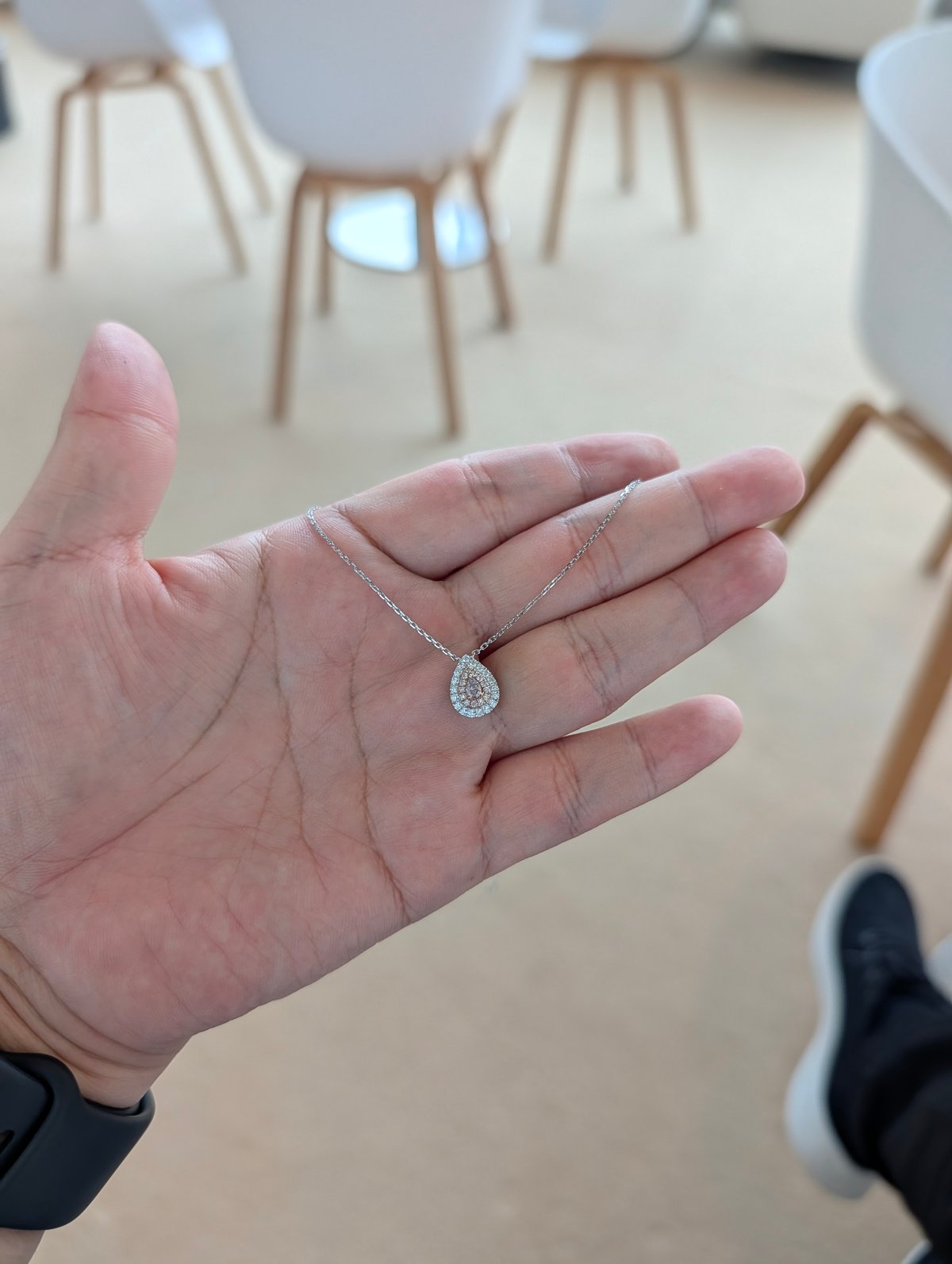 K18WG/K18PG ピンクダイヤモンド 0.14ct PD 0.08ct D 0.19ct