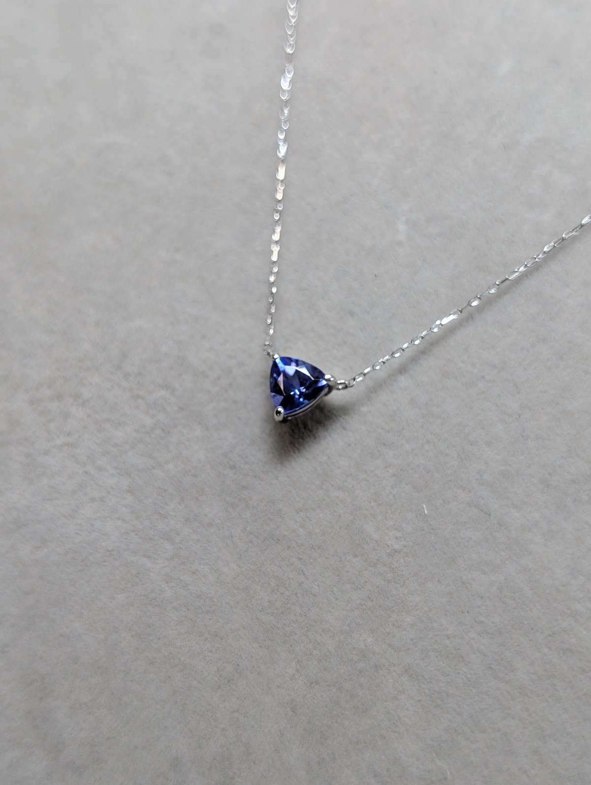 PT900/PT850 タンザナイト 0.40ct 両吊りネックレス 40cm