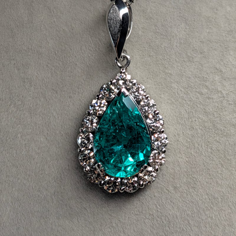 日独鑑別書】PT900/850 コロンビア産 エメラルド 2.70ct ダイヤモンド
