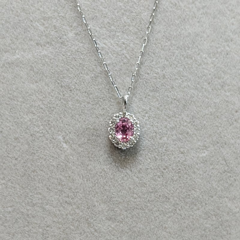 pt900 パパラチャサファイア　ダイヤモンド　最終値下げ PT900/PT850 パパラチアサファイア 0.178ct ダイヤモンド 0.05ct
