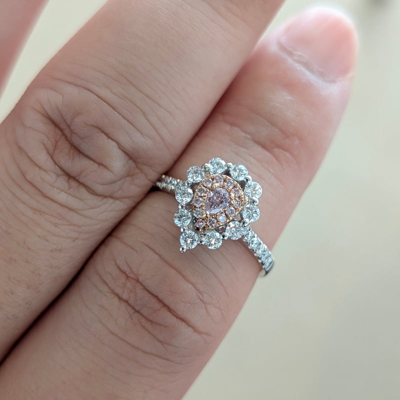 GSTV Pt990 K18ピンクダイヤモンドルリエリングPD約0.07ct GSTV Pt990 K18ピンクダイヤモンドルリエリングPD約0.07ct