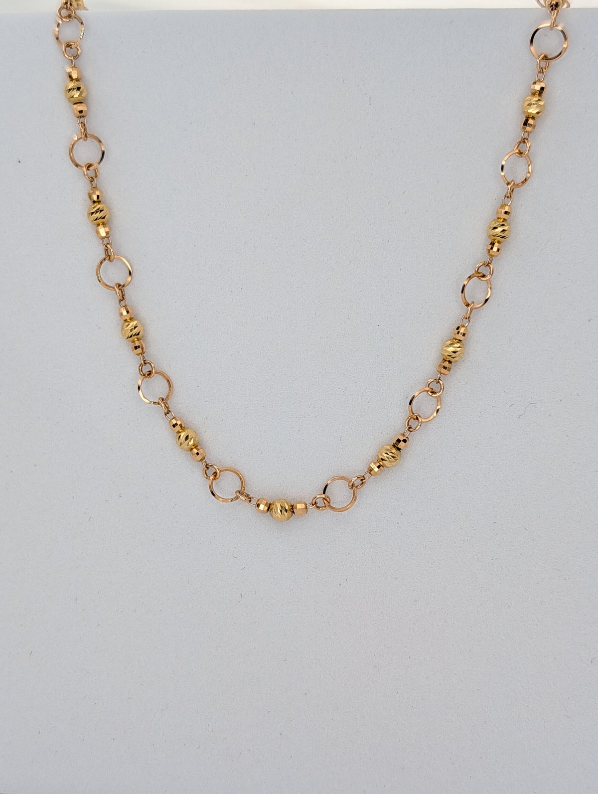 K18YG/ローズゴールド 45cm 5.62g スライドアジャスター付 コンビ