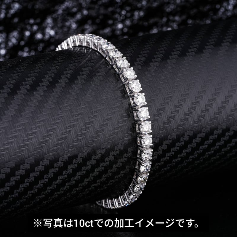 受注生産】750 (K18WG) ダイヤモンド 約1.92ct 15.2cm 1.8mm×7