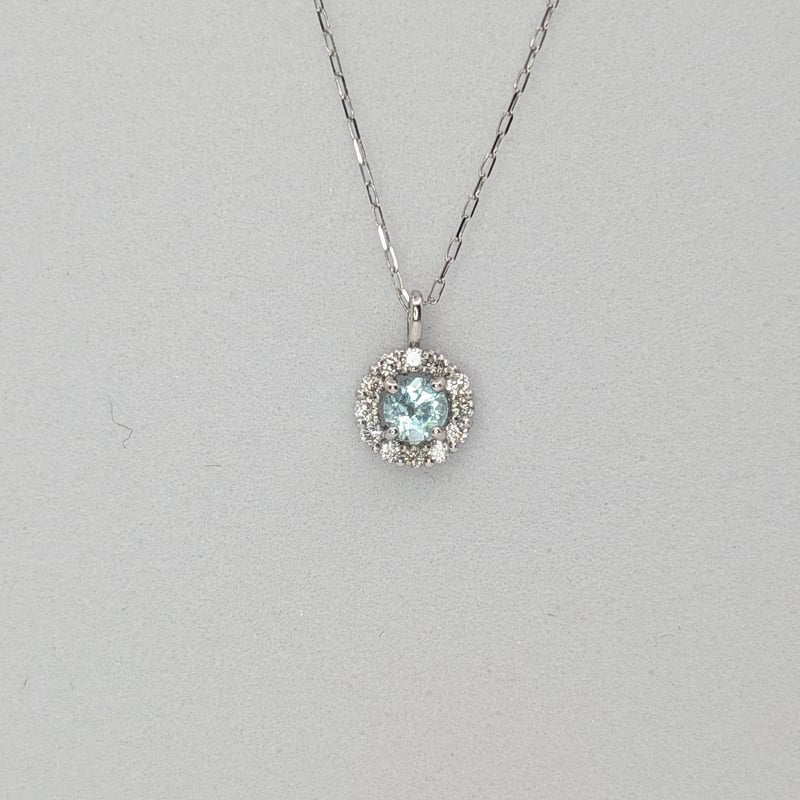 PT900/850パライバトルマリン 0.10ct ダイヤモンド 0.05ct ミニ 