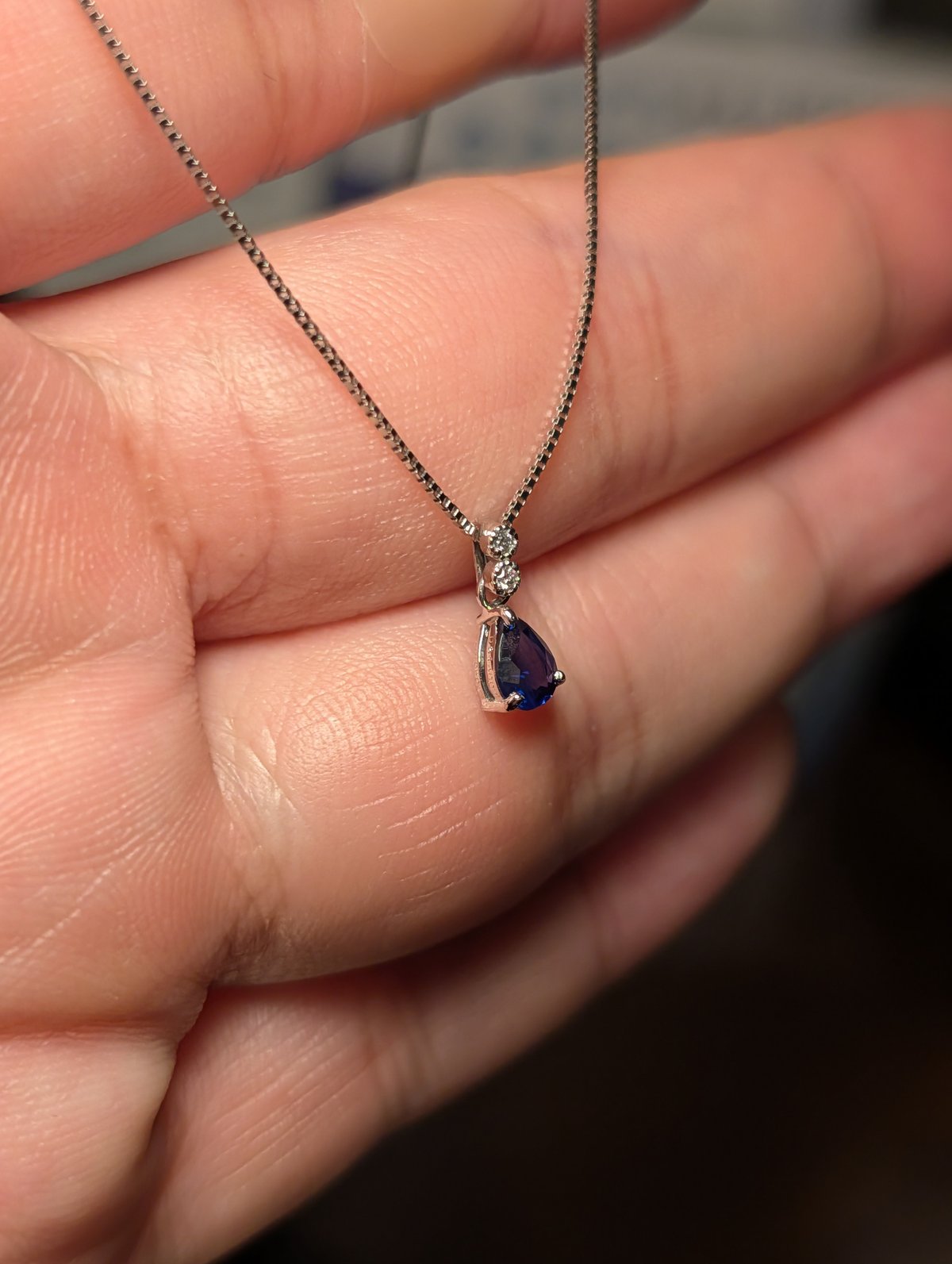 AIGS鑑別】PT950/850ロイヤルブルーサファイア 0.34ct ダイヤモンド 0.0