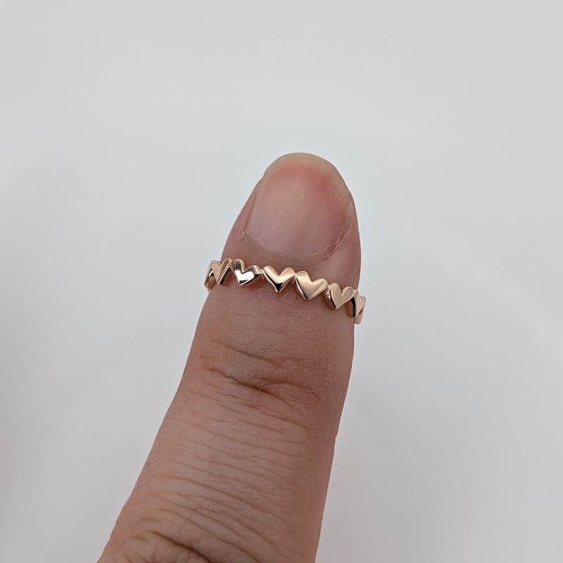 K10PG 2.5号 ピンキーリング ハートデザイン UsedJewelry | 鈴木屋byJ