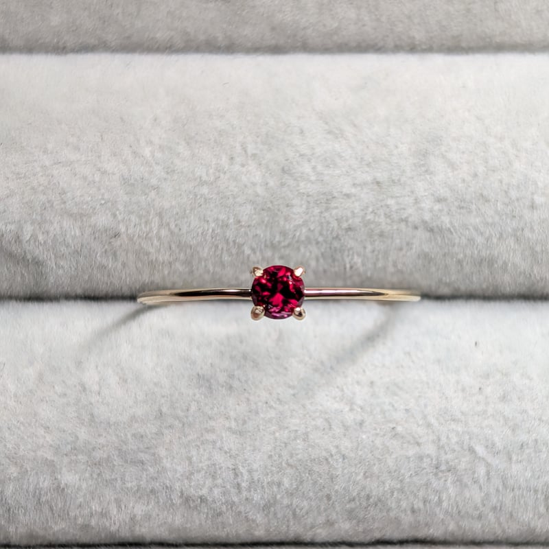 超華奢リング K10 レッドスピネル 9号 リング ※サイズ直し不可 | 鈴木