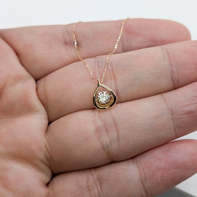 K18ダンシングストーンダイヤモンド 0.20ct ペンダント 45cmスライド
