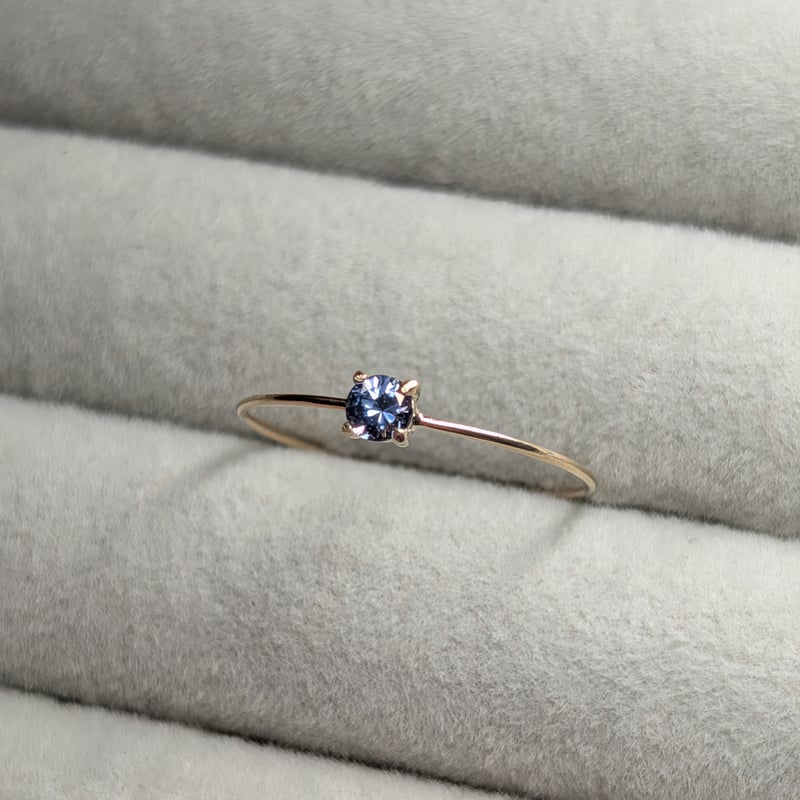 超華奢リング K10 11号 ブルー スピネル 3mm ※サイズ直し不可 | 鈴木屋