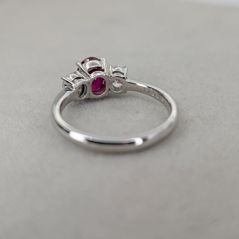 CGL鑑別書】PT900 ピジョンブラッドルビー 1.286ct ダイヤモンド 0.41ct