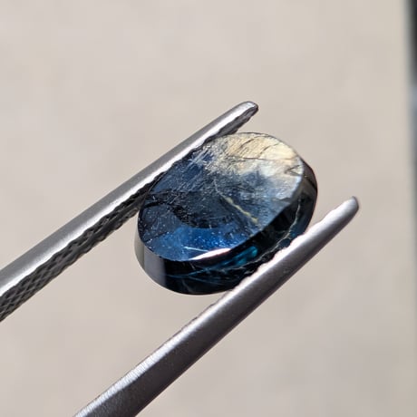 【GIA鑑別書】非加熱 ゴールド シーン サファイア 1.81ct 8.03×5.93×3.00mm オーバル カボション カット ルース