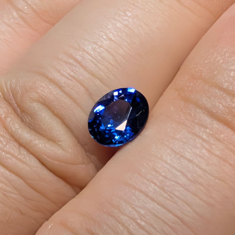 AIGS鑑別書】コーンフラワー ブルー サファイア 1.36ct 7.06×6.09mm オ