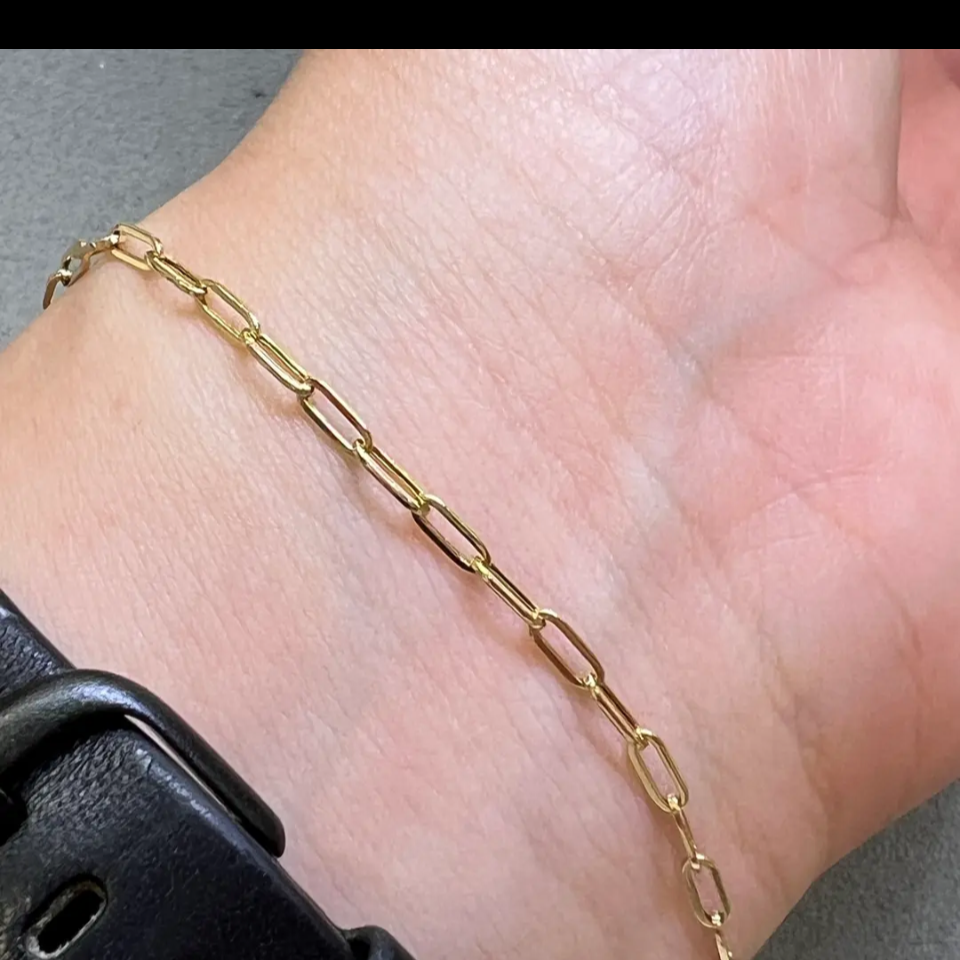 注文販売】K18 ペーパークリップ中空イタリアンチェーン