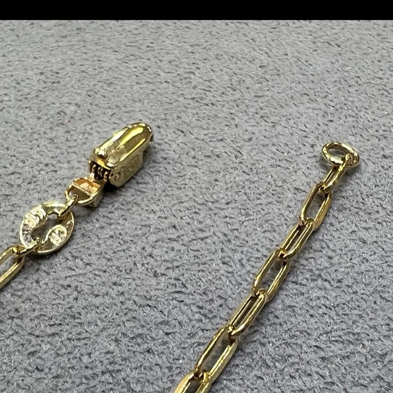 イタリアンチェーンブレスレット【K18】 K18 中空イタリアンチェーンブレスレット 16cm 0.55 新品