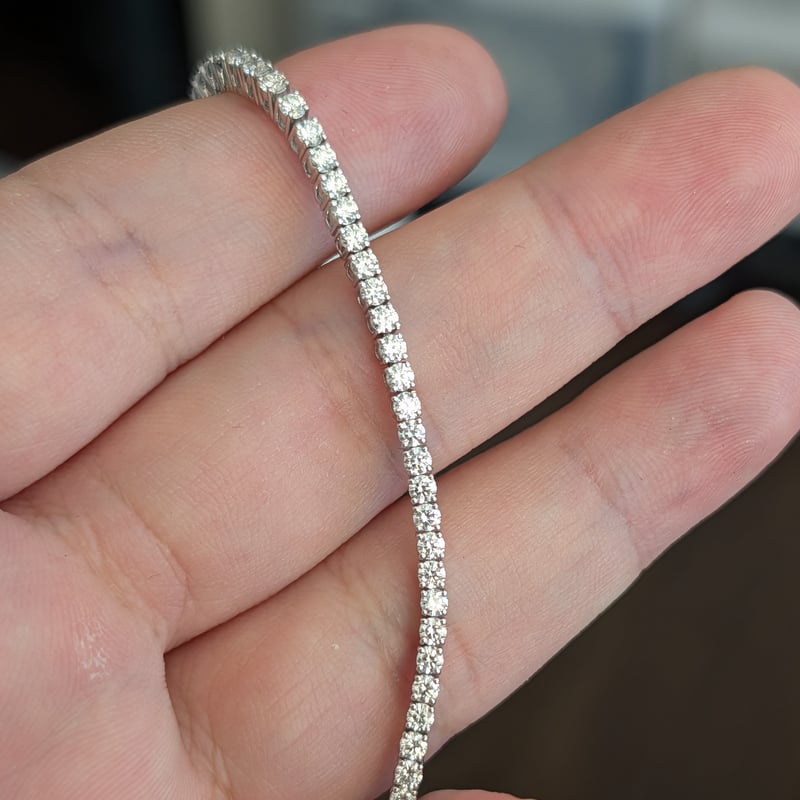 K18WGダイヤ テニスブレスレット 楽天市場】Deliciae テニスブレスレット ダイヤモンド【2.00ct】K18WG