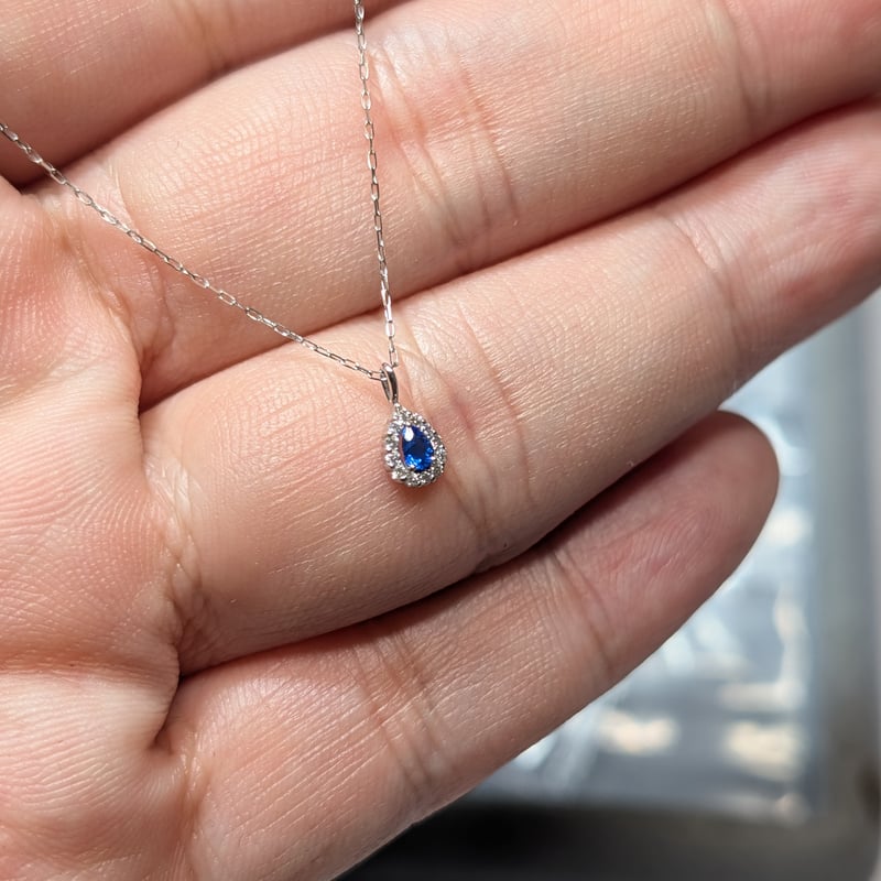 PT950/PT850 アウイナイト 0.04ct ダイヤモンド 0.03ct しずく ミニミ