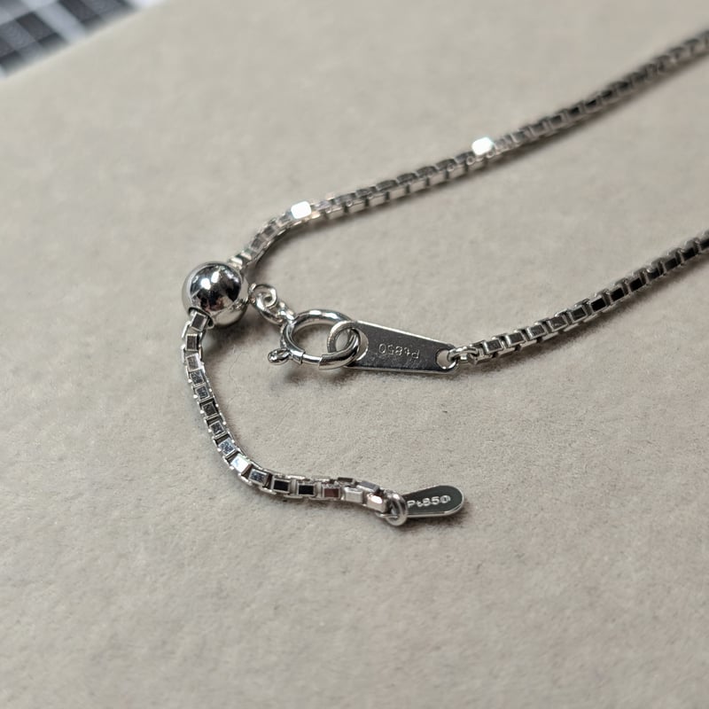 受注生産】PT850 ベネチアンチェーン 1.6mm 50cm スライドアジャスター