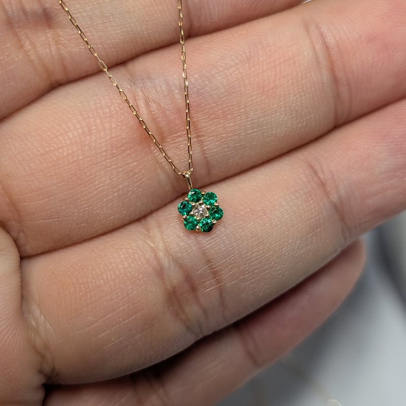 メーカー協賛セール】K18 エメラルド 0.10ct ダイヤモンド 0.01ct メーカー協賛セール】K18 エメラルド 0.10ct ダイヤモンド 0.01ct