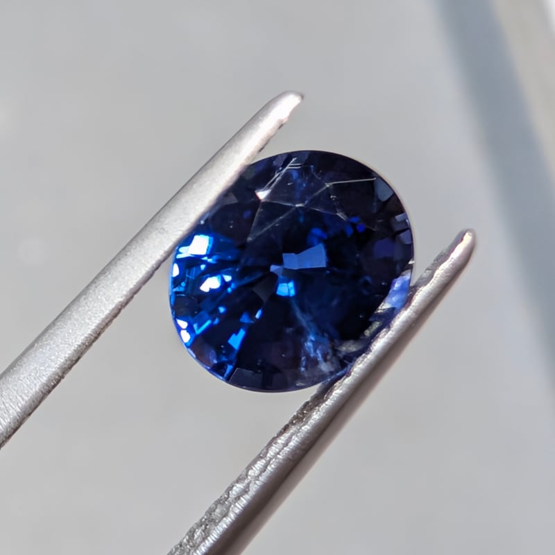 AIGS鑑別書】コーンフラワー ブルー サファイア 1.36ct 7.06×6.09mm オ