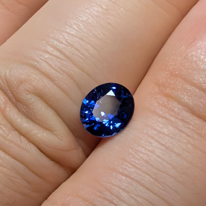 AIGS鑑別書】コーンフラワー ブルー サファイア 1.36ct 7.06×6.09mm オ